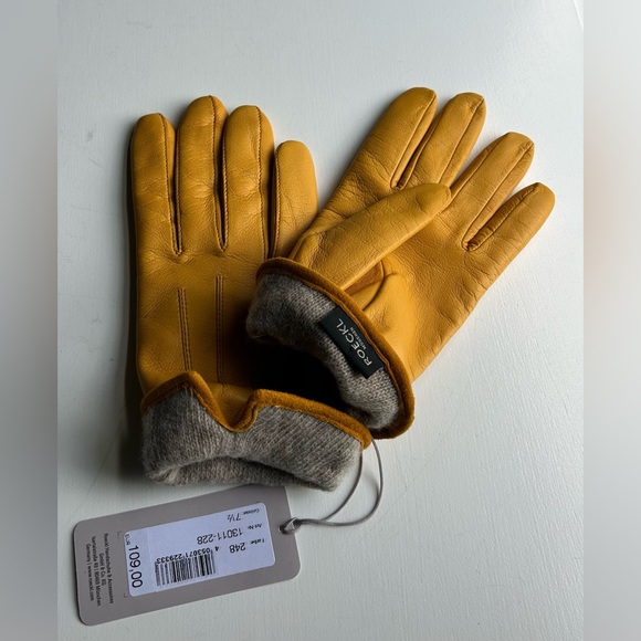 NEW WITH TAG! ROECKL Munich  Leather gloves. Size 7.5 - Picture 6 of 7
